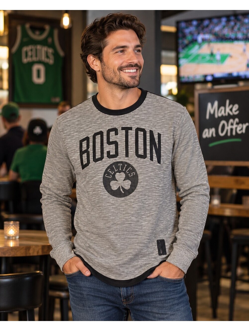 Boston Celtics Long Sleeve Thermal Shirt - Medium
